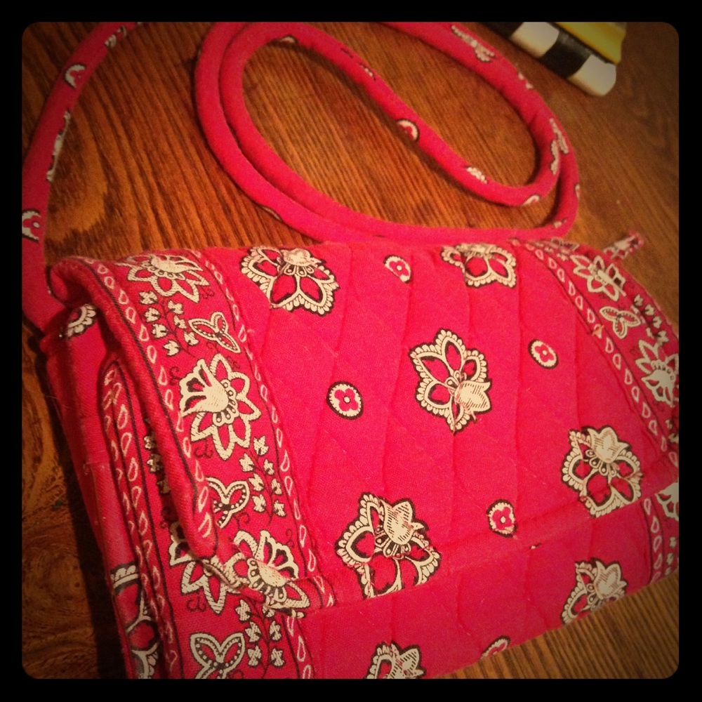 Vera Bradley Cross Body Clutch Wallet Handbag